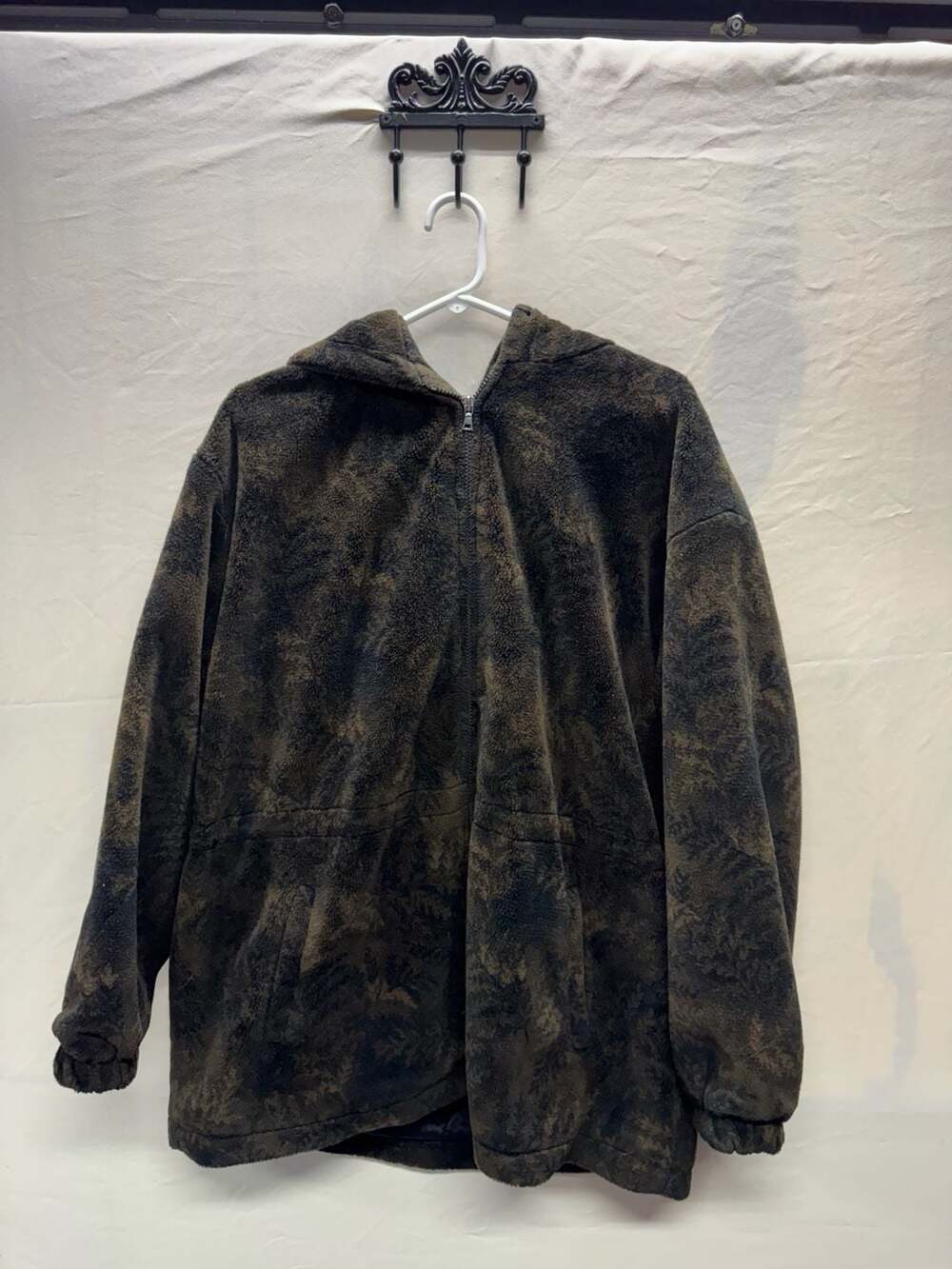 F.S. Limited Vintage Camouflage Sherpa Fleece Full-Zip Hooded Jacket